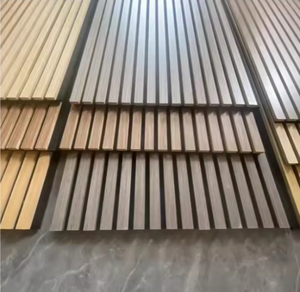 Panel Acústico Absorbente de Fibra de Poliéster, Panel de Listones de Madera Insonorizante para Villa, 2400mm*600mm*20mm, Paneles de Listones de Madera PET - Product Image 6