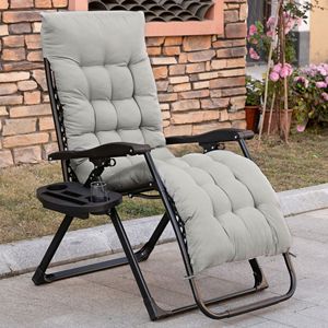 Sedia Reclinabile da Esterno con Portabicchieri e Cuscino per il Massimo Comfort - Product Image 2