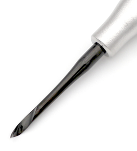 Elevador de raíz con punta retorcida, recto izquierdo, 3mm, negro, punta angulada lisa, instrumento de extracción dental, mango hueco, acero quirúrgico inoxidable - Product Image 2