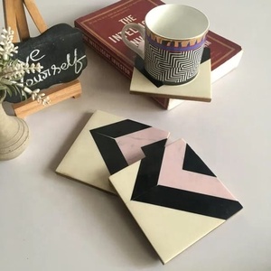 High Quality Home Bar Decoration <b>Coaster</b> for Cup Leaf <b>Coaster</b> Monstera Shaped <b>Ceramic</b> Green Silver Gold Accessories Europe Style - Product Image 4