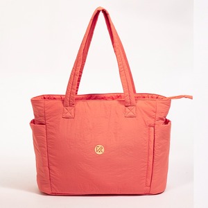 Bolso tote informal color naranja pálido, de gran capacidad, moderno, ligero, bolso de hombro. - Product Image 1