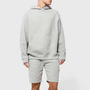 Best Manufacturer Men Hoodie and Shorts <b>Set</b> Cotton <b>Knitted</b> 2 Piece Tracksuit Casual Street wear Custom Logo Perfect Design - Product Image 3