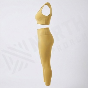 Conjunto Deportivo Personalizado para Mujer, Camiseta de Manga Larga para Correr, Color Sólido, Ropa de Yoga, Fitness, Gimnasio, Ropa Deportiva Informal Corta - Product Image 3