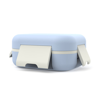 Boîte à lunch double couche en acier inoxydable 304 avec 3 compartiments, conteneur alimentaire isotherme premium, boîte à bento avec sac