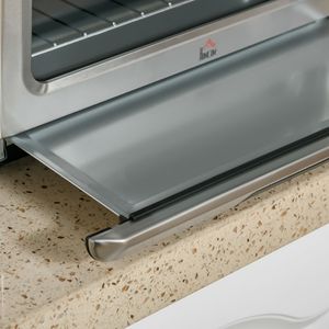 Horno de encimera de convección de acero inoxidable 21QT 7 en 1, freidora de aire, tostadora, 4 accesorios, tostadas cálidas de 1800W, acabado de 1800W - Product Image 5