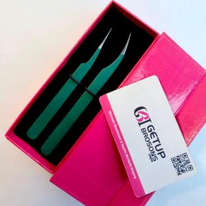 GETUP BROSONS แหนบดัดขนตาสแตนเลส ดอลฟิน กรีน ปลายเรียบ บรรจุกล่อง - Product Image 4