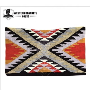 Customizable <b>Riding</b> Western-Style Jumping Saddle Pad Indian Ranch Design Glitter Wool Patch Zealand Woolen Polycotton Material - Product Image 6