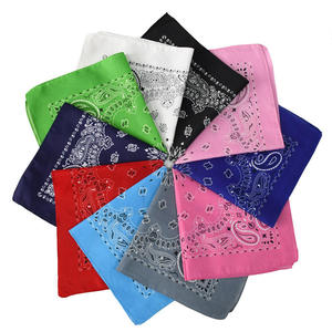 Bandana carré en toile 100 % coton respirant, motif uni, 22 pouces, personnalisable avec impression sur mesure, vente en gros - Product Image 1