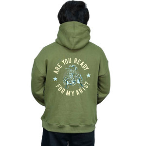 Sudadera con Capucha Unisex, Azul Oscuro, Diseño de Calavera en la Espalda, Corte Regular, Informal, Transpirable, para Otoño, 100% Algodón, FRENCH TERRY - Product Image 3