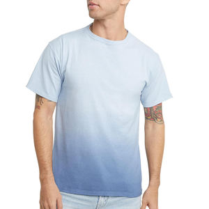T-shirt personnalisé pour homme, teinture dégradée, imprimé dégradé, col rond décontracté, t-shirts vierges - Product Image 4