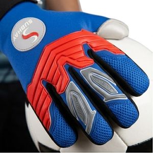 Nouveauté 2026 Gants de gardien de but professionnels SUBHAY en néoprène bleu et latex gris, paume en latex haute adhérence, logo personnalisé - Product Image 2
