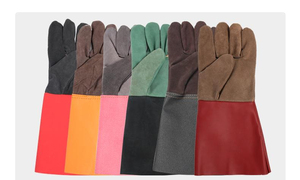 Professional Safety <b>Cow</b> Split Leather Full Finger Heat Resistant Fire Proof Welding Gloves Custom Men Women Durable Gloves - Product Image 4