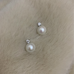 Pendientes de Perlas de Agua Dulce Zhuji Pearl 2025, Nuevo Lanzamiento, Estilo Minimalista, Plata S925, 9-10 mm, para Mujer, Perla Blanca 2025 - Product Image 2