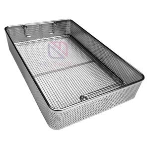 OEM Custom German Stainless Steel Medical <b>Mesh</b> <b>Basket</b> Surgical Instrument Tray Autoclave Sterilization Reusable Durable - Product Image 2