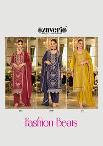 Ensemble de costume Salwar prêt-à-porter en organza brodé, dernière collection, tenue de fête ethnique pour femmes, idéal pour les mariages et les fêtes. - Product Image 5