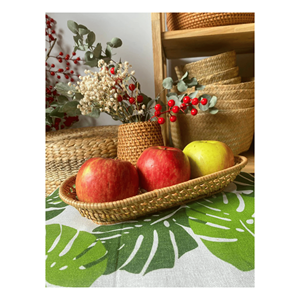 Panier et plateau en rotin tressé, fabriqués à partir de fibres de rotin durables pour organiser les objets et la présentation décorative, fabrication artisanale vietnamienne - Product Image 1