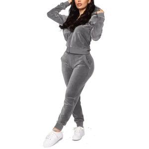 Conjunto Deportivo Casual de 2 Piezas para Mujer, Sudadera con Capucha y Cierre de Cremallera de Manga Larga y Pantalones Deportivos, Ropa Deportiva de Otoño - Product Image 4