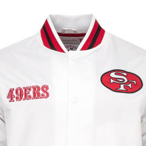 Veste de baseball rétro formelle personnalisée avec broderie de logo, tissu en satin de soie 100%, unisexe - Product Image 2