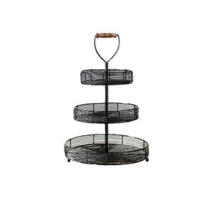 Nouvelle corbeille de rangement en fil de fer pour comptoir de cuisine, étagère à fruits et légumes à 3 niveaux, durable, taille et forme personnalisables - Product Image 1