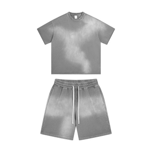 Men's Custom Logo T-Shirt Shorts <b>Set</b> Crew Neck Summer Casual Wear Sublimation Printed <b>Knitted</b> Polyester Breathable Street Style - Product Image 4