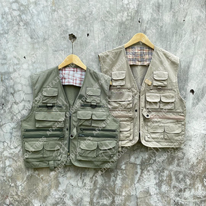 Chaleco táctico utilitario personalizado para hombre, chaleco de lona impermeable, multibolsillos, sin mangas, ligero, para entrenamiento al aire libre - Product Image 4