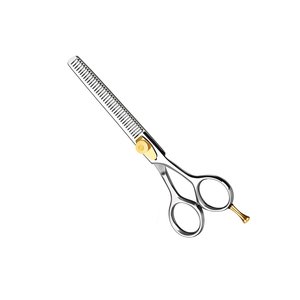 Ciseaux d'éclaircissement professionnels de 6 pouces à lame droite en acier inoxydable, pointe affûtée, fournitures de salon de coiffure, qualité A+, pour droitiers, beauté - Product Image 6