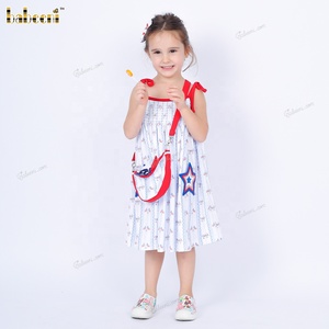 Traje de Baño Casual para Niñas Twirl & Shine, ODM OEM en Vietnam DR4258, Estampado Otoñal con Apliques de Algodón - Product Image 2