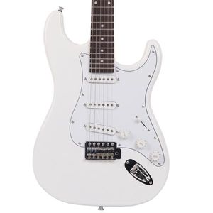 White Electric Guitar with Rosewood Fingerboard - Product Image 5