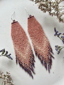 Bohemian Multicolor Gold Plated Tassel Beaded <b>Drop</b> Earrings Women's Bohemia Style Linen Thread White Gold Pattern Fashion By UO - Product Image 2