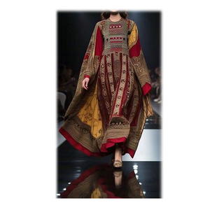 Vestido largo estilo afgano para mujer con bordado tribal elaborado, MOQ bajo, directo de fábrica, etiqueta privada, envío rápido, logotipo personalizado - Product Image 6