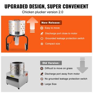 Equipo de Desplumado de Aves de Corral Eficiente de 280 RPM, 108 Dedos Suaves, Motor de 500 W, Máquina Desplumadora de Pollos, Modelo de Sacrificio de 20 Pulgadas de Diámetro - Product Image 5