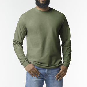 T-shirts à manches longues en coton et polyester de haute qualité pour hommes Logo personnalisé Manches longues Vêtements d'hiver Imprimés vierges - Product Image 3