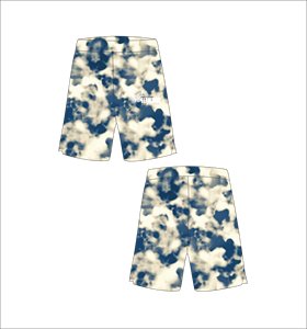 Shorts de bain décontractés bleus personnalisés à séchage rapide, style Bermuda - Product Image 1