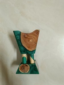 Brûleur à Bakhoor en bois d'acacia et résine époxy écologique de qualité supérieure, design unique, fait main, décoration religieuse pour la maison, le Majlis et le Ramadan - Product Image 3