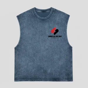 Logo Custom Plus Size Breathable Sporty Gym Fitness Workout Athletic Running Training Muscle Cotton <b>Stringer</b> Crop <b>Vest</b> Tank Top - Product Image 1