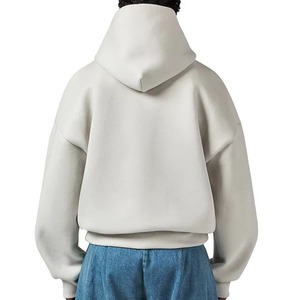 Men's 360 Grams Woven Breathable Pullover <b>Hoodies</b> Custom Logo Pattern Solid Colors No <b>Strings</b> Knitted Blank 100% Cotton Winter - Product Image 3