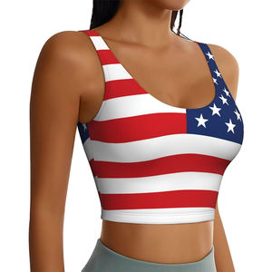 Soutien-gorge de sport pour femme, idéal yoga et gym, avec logo frontal imprimé par sublimation, respirant et écologique - Product Image 4