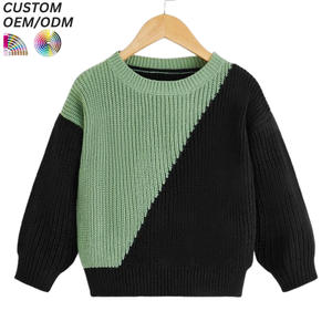Pull en tricot personnalisé pour garçons, mélange polyester/coton, anti-plis, respirant, écologique, grandes tailles, automne/hiver, OEM ODM - Product Image 6