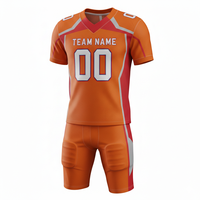 Ensemble maillot et short de football américain personnalisé, imprimé par transfert thermique, respirant, coupe-vent, imperméable et écologique, 100 % coton