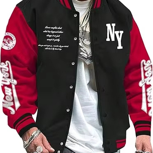 Chaqueta de Invierno Cálida y Cómoda para Hombre, Estilo Letterman, con Cuello Alto, Logotipo Frontal, Resistente al Viento, Ecológica, de Alta Calidad a un Precio Razonable - Product Image 1