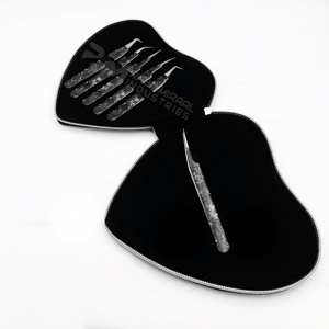 Pince à épiler professionnelle RMI personnalisée à 65 degrés pour extensions de cils, revêtement papier, poignée diamant, marque privée, en acier inoxydable - Product Image 2