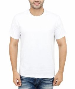 เสื้อยืดผู้ชายผ้าคอตตอนเจอร์ซีย์ 180 กรัม สำหรับฤดูร้อน ทรงหลวม สไตล์ลำลอง ปักลาย 3 มิติ รับปักโลโก้ ปักลาย 3 มิติ แบบ OEM สีพื้น - Product Image 1