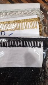 Encaje con Cuentas, Ecológico, 100% Poliéster, Bordado, para Coser en Vestidos de Novia y Decoración del Hogar - Product Image 3