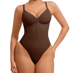 Combinaison pour femme, hiver-printemps, tissu uni lisse, respirant, séchage rapide, coupe ajustée, élégante, stylée, à porter au quotidien - Product Image 2