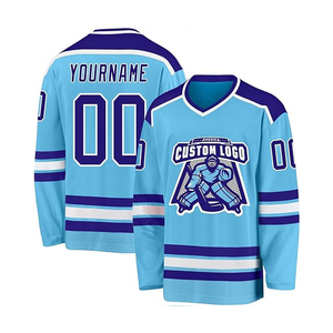 Maillot de hockey sur glace pour adulte à rayures thermocollées, service OEM, personnalisez votre propre design, 2026, vente en gros, coton/fibre de bambou 3D - Product Image 6