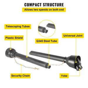 Giunti Universali per Albero di Trasmissione PTO, Estremità Scanalata da 1 3/8 pollici, 6 Scanalature, 39-55 pollici, per Trasmissione PTO Trattore - Product Image 5
