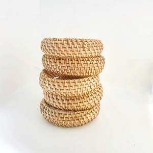 ชุดกำไลข้อมือหวายแบบยั่งยืนสำหรับผู้หญิง เครื่องประดับราคาถูกที่สุด วัสดุธรรมชาติ กำไลข้อมือ - Product Image 4