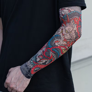 Nuevos diseños geniales de mangas para brazos, arte corporal temporal de larga duración, cubierta de tatuaje de manga completa para hombres y mujeres. - Product Image 3