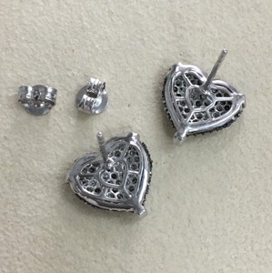 1.39 Cttw Brown Diamond Stud <b>Earrings</b> 925 Sterling Silver, Round Cut Natural Diamond Studs for Women, Push <b>Back</b> - Product Image 3