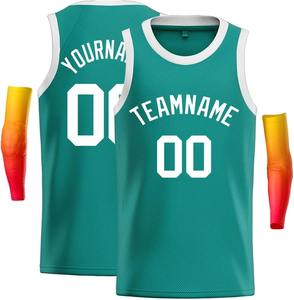 Camiseta de Baloncesto Personalizada, Transpirable y de Secado Rápido, de Alta Calidad, con Número y Bloques de Color a la Moda - Product Image 4